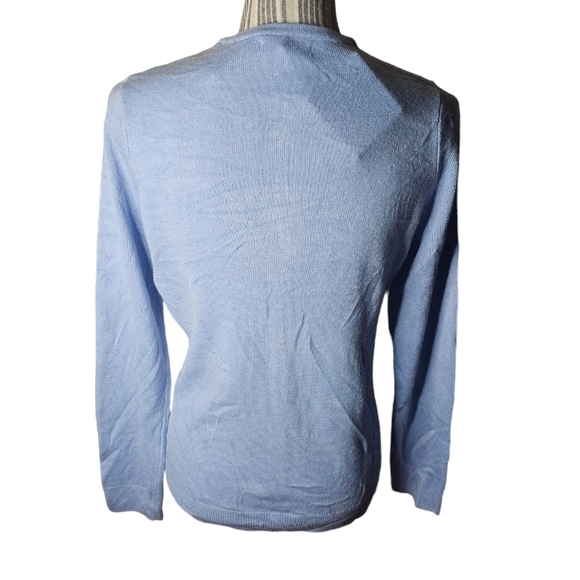 Croft & Barrow women's sky blue button front long-sleeved cardigan size S - Picture 3 of 6